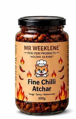 Fine Chilli Atchar 300g jar – handmade South African chilli relish by Mr Weeklene