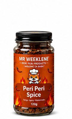 Peri Peri Spice 120g jar – South African peri peri seasoning blend by Mr Weeklene